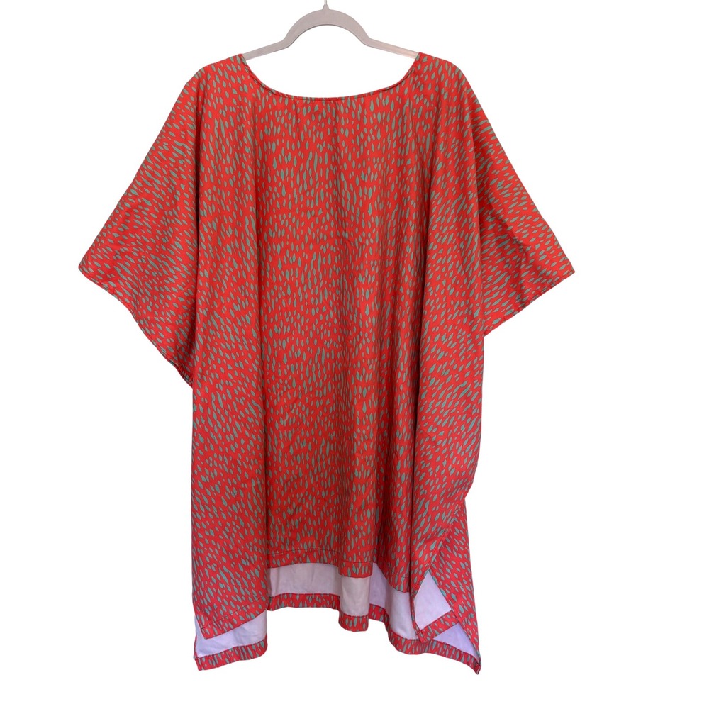 Serenity Beach Wearable Towel Poncho Coral Reef Microfiber Kaftan Swim Cover Up